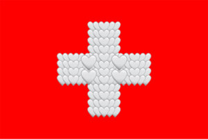 young swiss bachelor cross logo